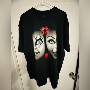 Halloween horror nights offical 2024 Chucky Tiffany wanna play shirt xxl 2xL